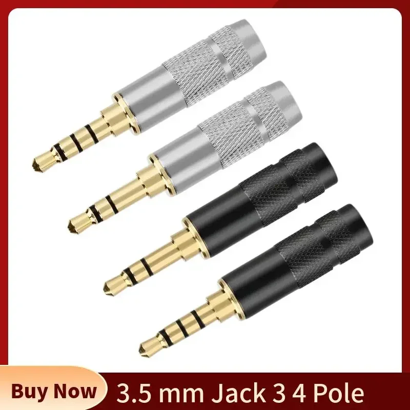 DIY-3-5mm-Jack-Audio-Plug-3-4-Pole-Earphone-Connector-For-Soldering