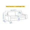 CRIUSJA Cover for KIVIK 2/3 seat(190cm/228cm) Slipcovers sofa Sofa Covers for Living Room Love Seat Couch Covers Celvet for Sofa 4