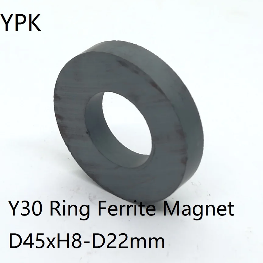 1 2 5 10PCS/LOT Ferrite Magnets 45x8 Hole 22