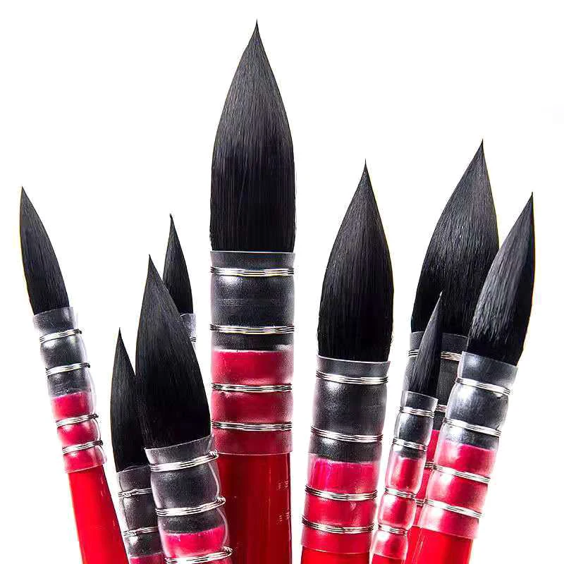 1pc Watercolor Brush Wood Paint Brush Artist Hand Painting Squirrel hair Water Color Drawing dip liner brush 2