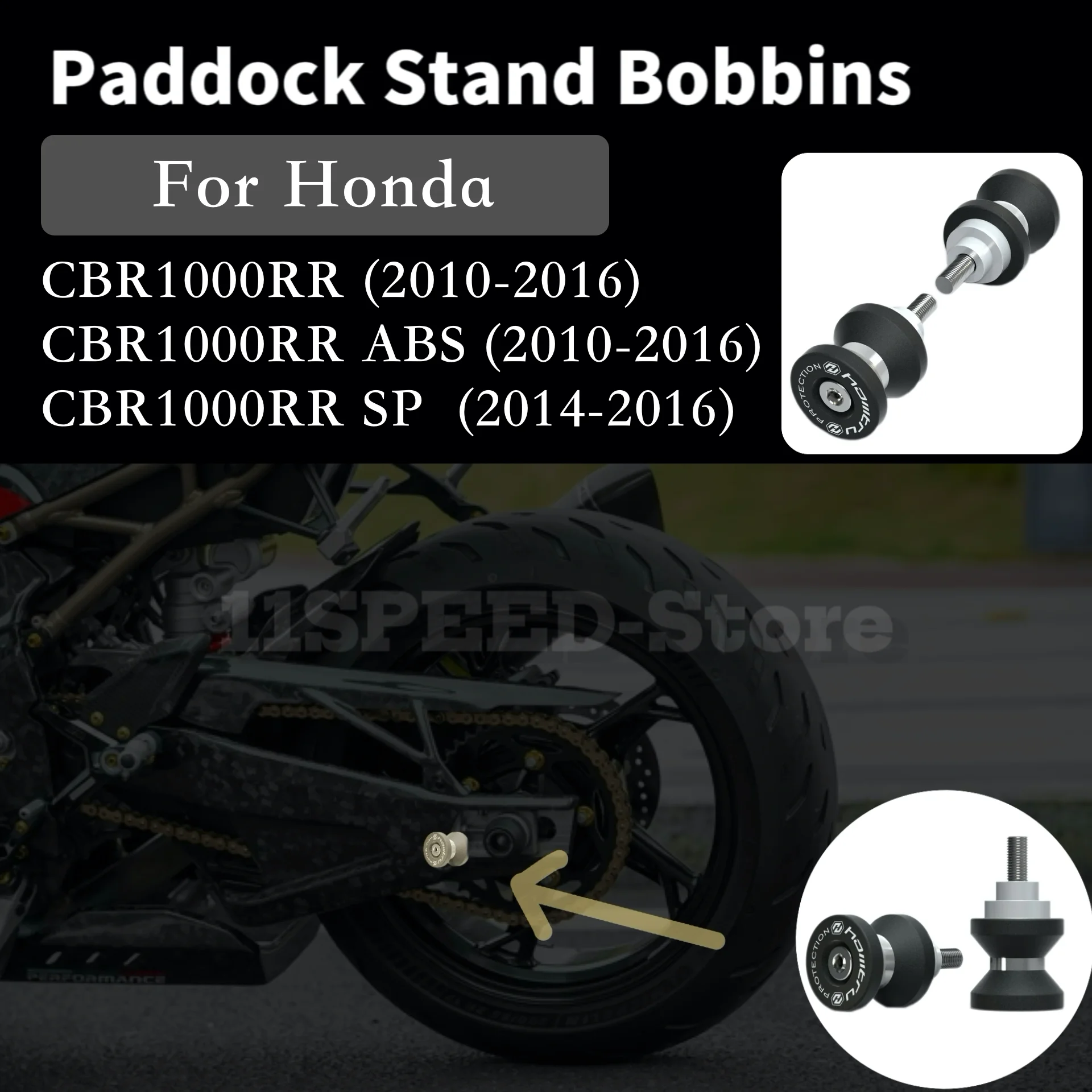 

Подставка для шпульки Paddock для Honda CBR1000RR CBR1000RR SP ABS 2010-2016 аксессуары для защиты мотоциклов