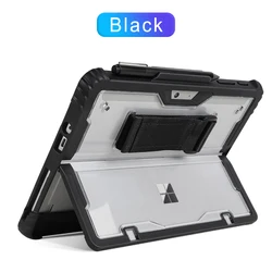 Silicone Acrylic Protective Case with Magnetic Pen Slot - Surface Pro 9 10 11 (Black 1)