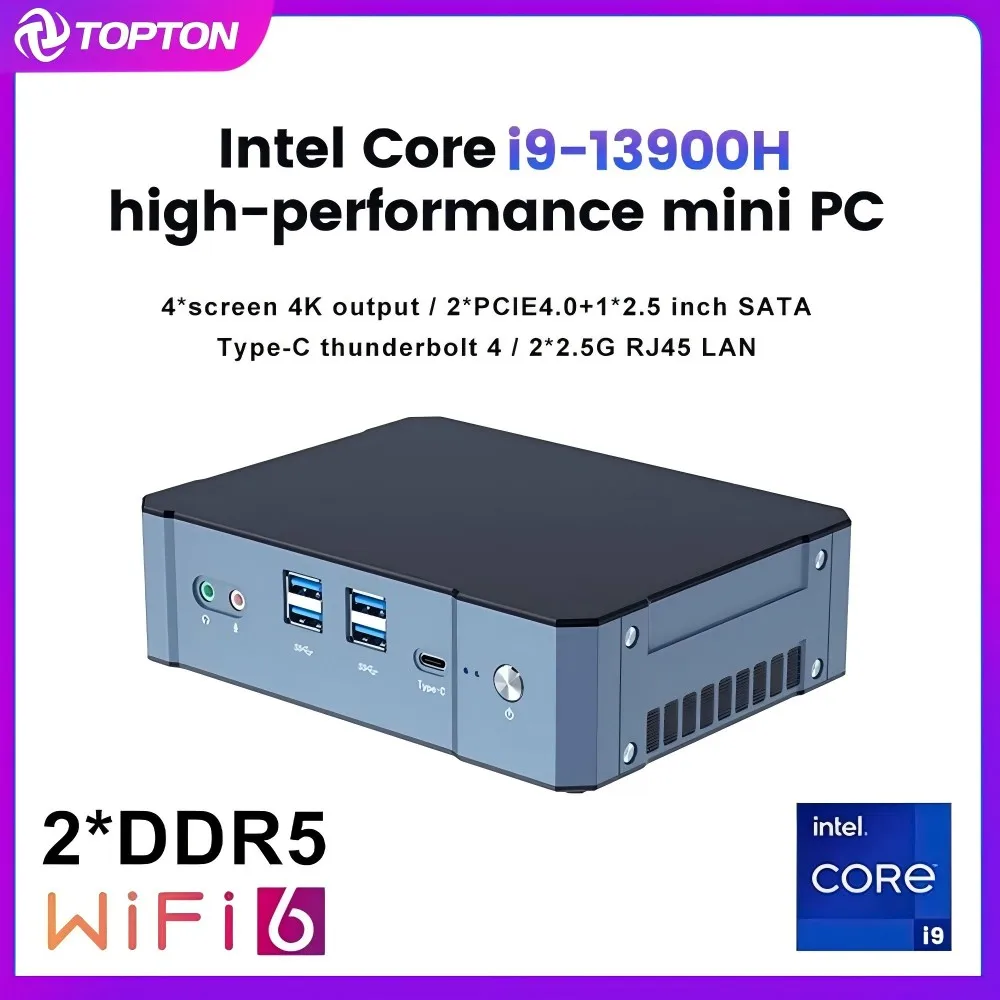 Topton 13th Gen Intel Mini PC Gamer i9 13900H i7 13700H