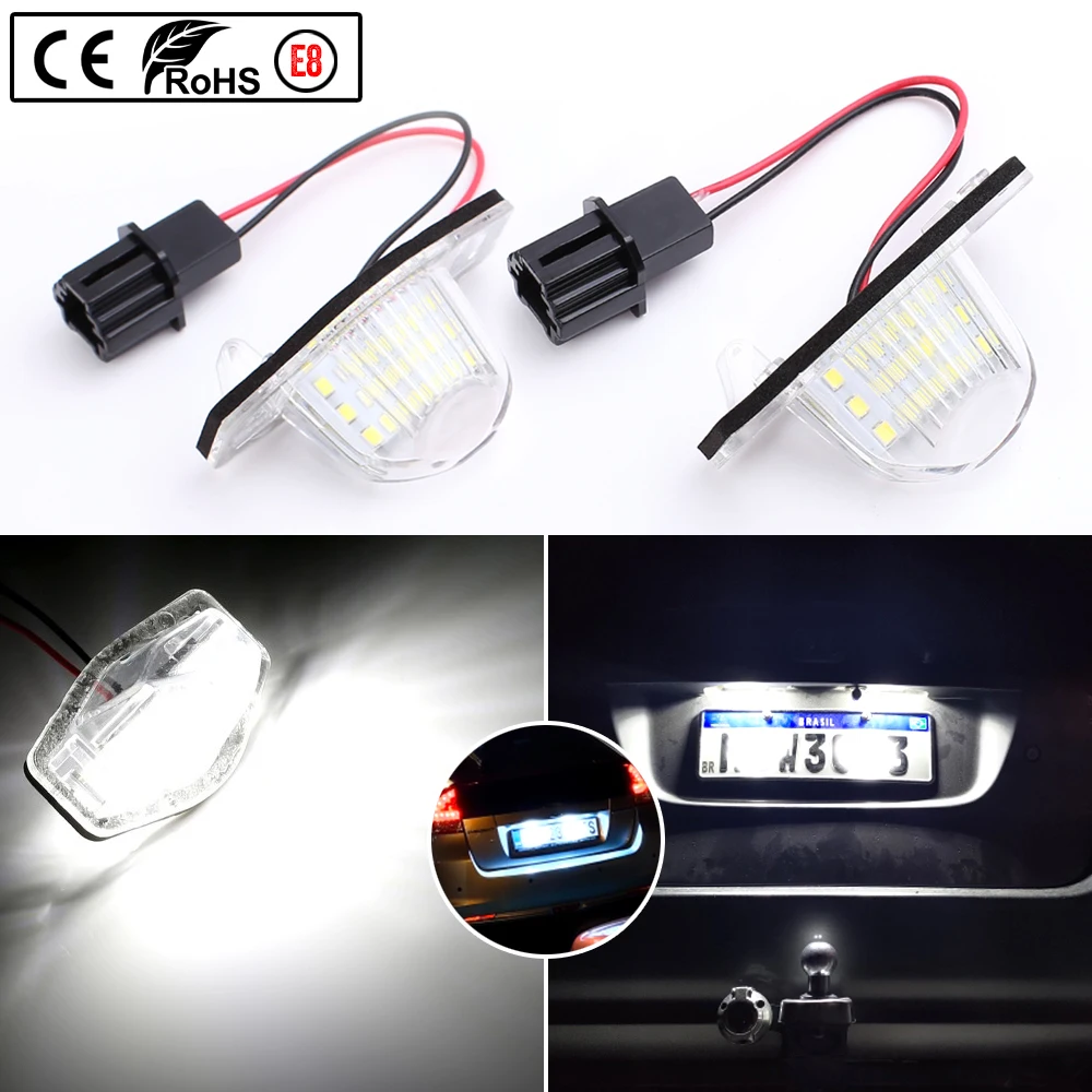 

2x Led License Plate Light Lamp For Honda Odyssey Fit Jazz Stream Freed Logo Insight CR-V Vezel HR-V FR-V Edix