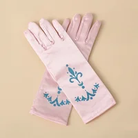 Flower Girl Wedding Gloves Princess Girls Elsa Anna Accessories Set Kids Party Cosplay Belle Sofia Snow Queen Snow Flake Gloves 6