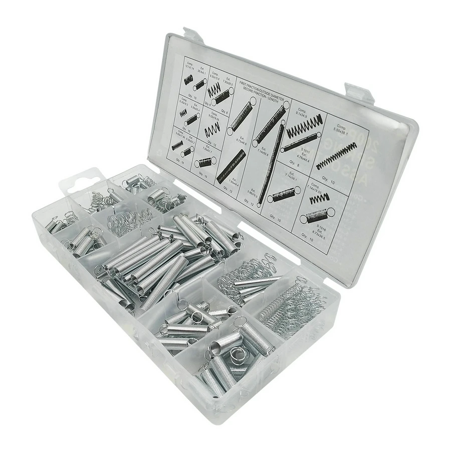 

200PCS Spring Assortment Set With Box Compression Extension Springs For Repairs Coil Spring Tension Spring Pressure Kit 20 Sizes