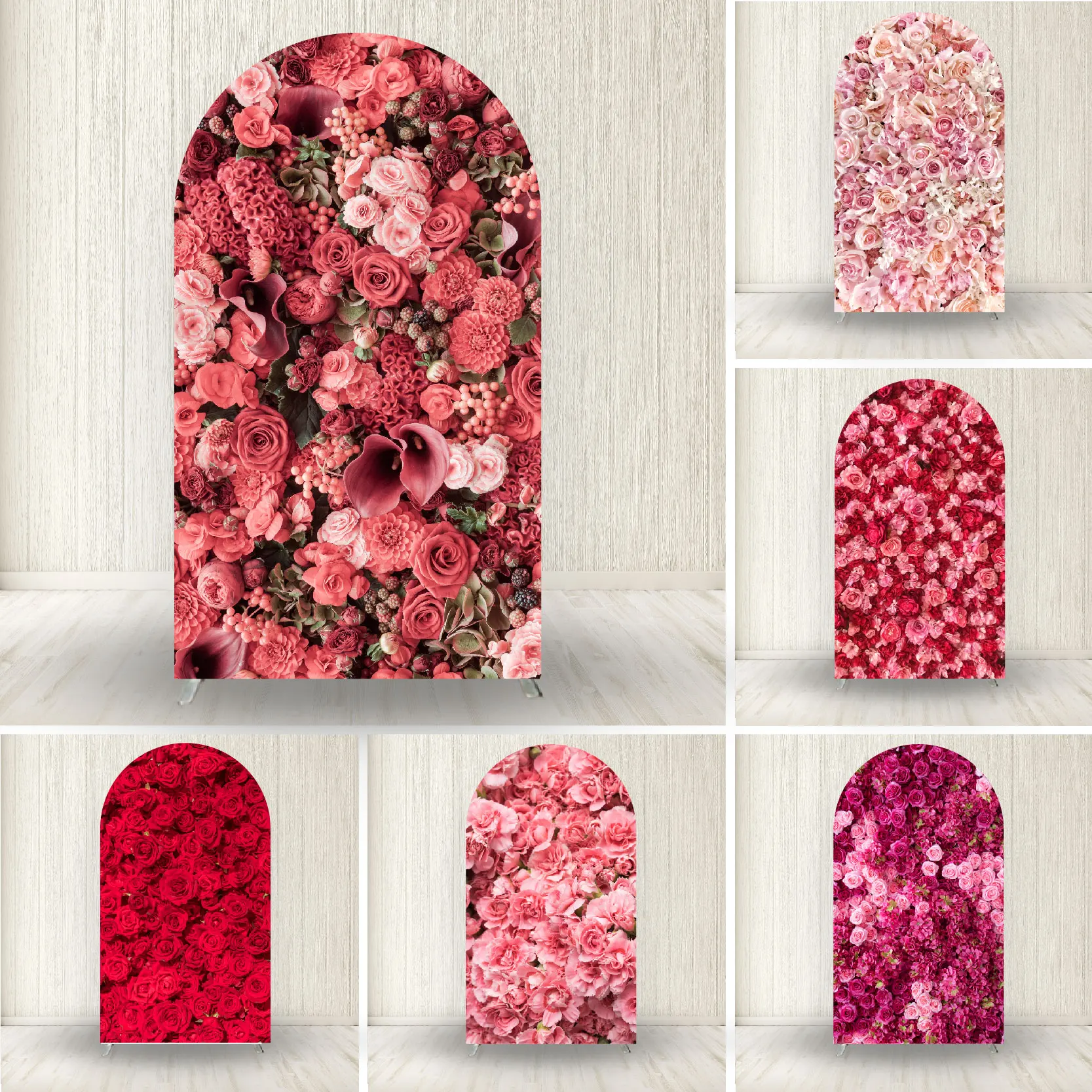 

Wedding Flower Wall Arch Backdrop Cover for Marriage Anniversary Background Decoration Valentine's Day Photograph Supplies