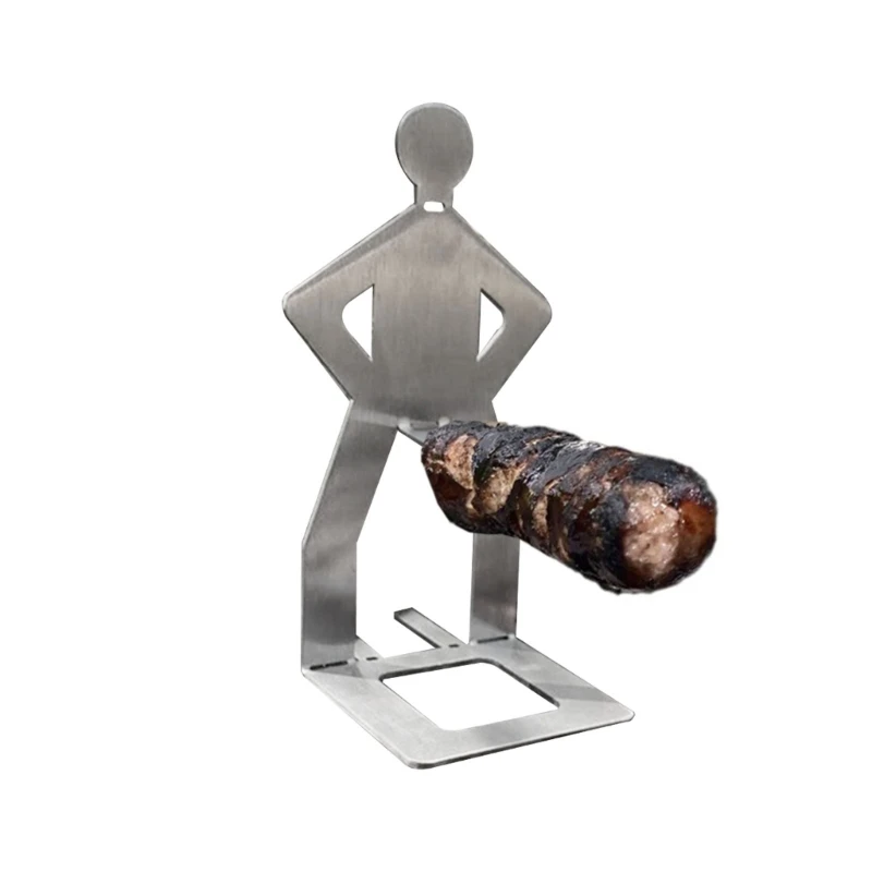 Funny Hot Dog Sausage Stand Holder Portable BBQ Barbecue Rack Stainless Steel Roaster Rack Stand BBQ Tools Kitchen