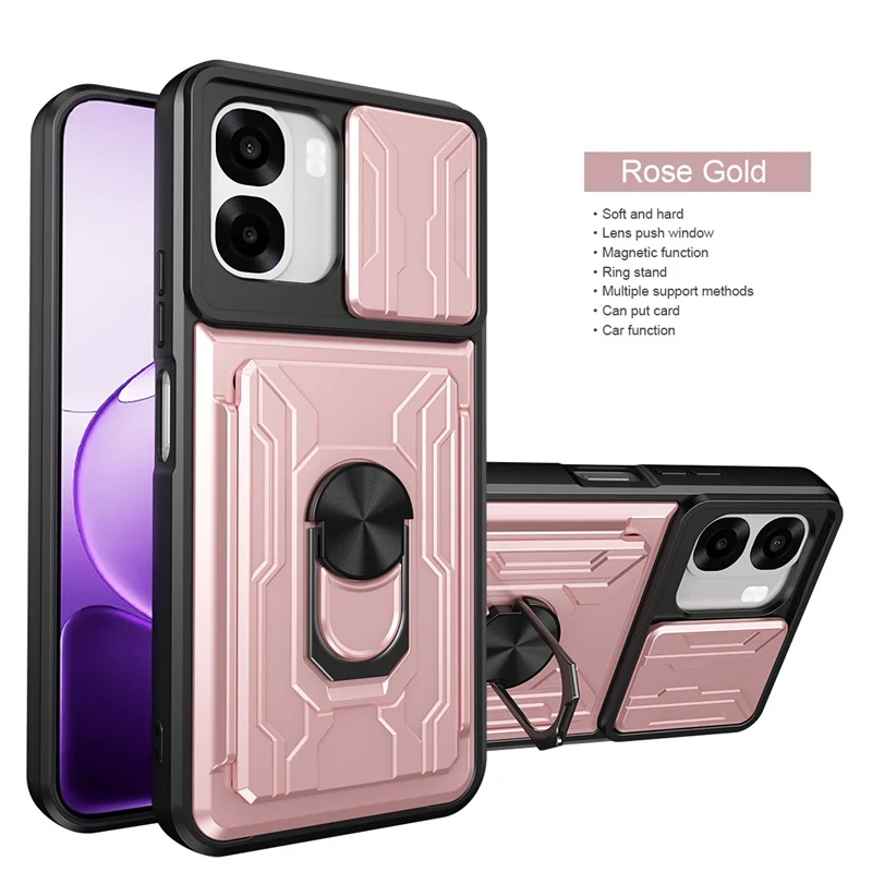 Kickstand Armor Case with Card Slot and Ring Stand Holder