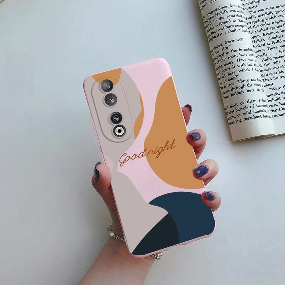 Colorful Cartoon Flower Silicone TPU Phone Case Cover for For Honor 90
