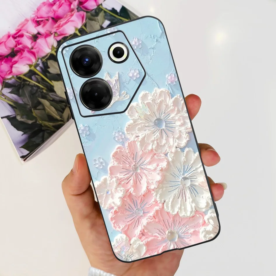 Fashion Butterfly Transparent Soft Silicone Phone Case Cover
