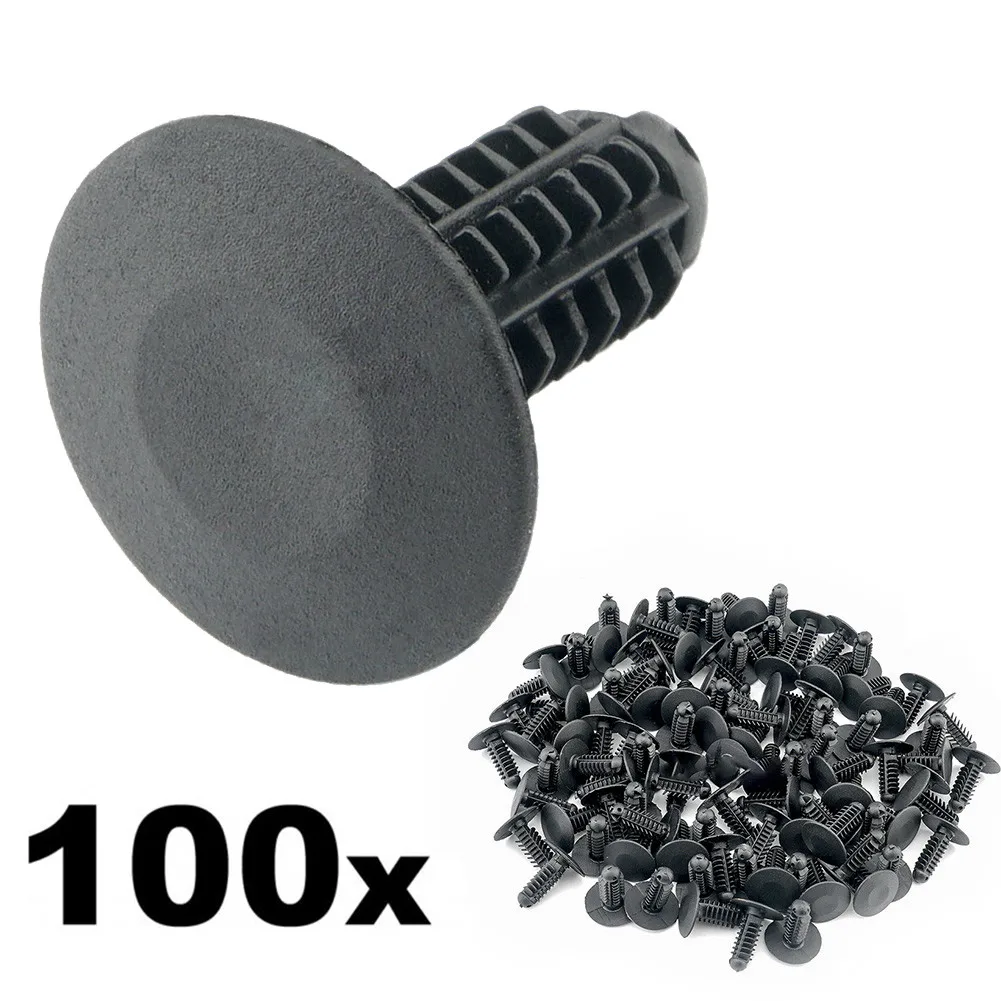 Replaces Fastener Rivet Trim Car Clips Dark Grey Fir Tree Parts Plastic Replacement 100pcs Accessory High Quality