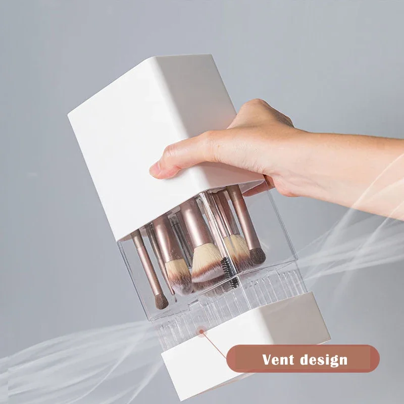 2025 Dustproof Cosmetic Brush Storage Barrel Eyebrow Pencil Lipstick Finishing Box Desktop Cosmetic Bag Drying Bucket 3