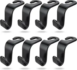 Car Seat Headrest Hook: Vehicle Organizer for Purses, Bags, and More (8 Pack)