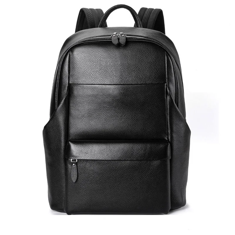 Retro Genuine Leather Men's Backpack Handmade Classic Schoolbag Sports Storage Leisure Backpack Laptop Day Bag Pack Large 4