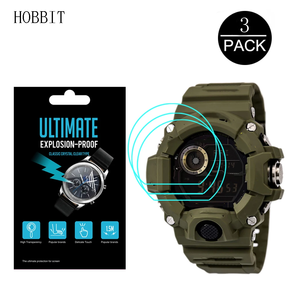 3Pcs Nano Proteggi Schermo Antideflagrante Per Casio G-Shock Gw-9400 Gw-9404 Gw9400 9400Y Gw9404 Pellicola Protettiva Per Orologio Non Vetro