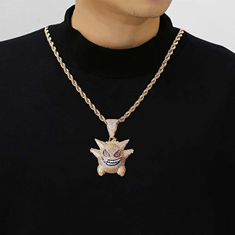 포켓몬 애니메이션 피규어 Gengar 목걸이 펜던트, 재미있는 쥬얼리, 소년 소녀 목걸이, 모델 액세서리, 어린이 장난감 선물, 4 가지 스타일