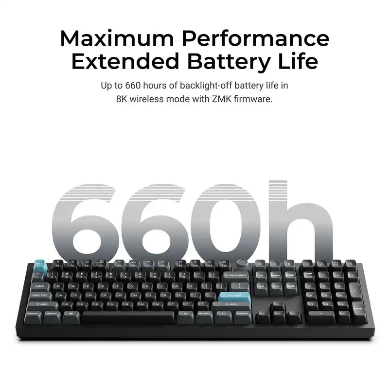 키크론 Q6 울트라 8K 무선 커스텀 기계식 키보드 RGB 백라이트 풀사이즈 노브