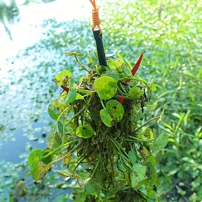 High-Efficiency Foldable Weed Remover with 393.7" Rope-Galvanized Iron, Easy Aquatic Plant Extraction, Includes Quad Anchor