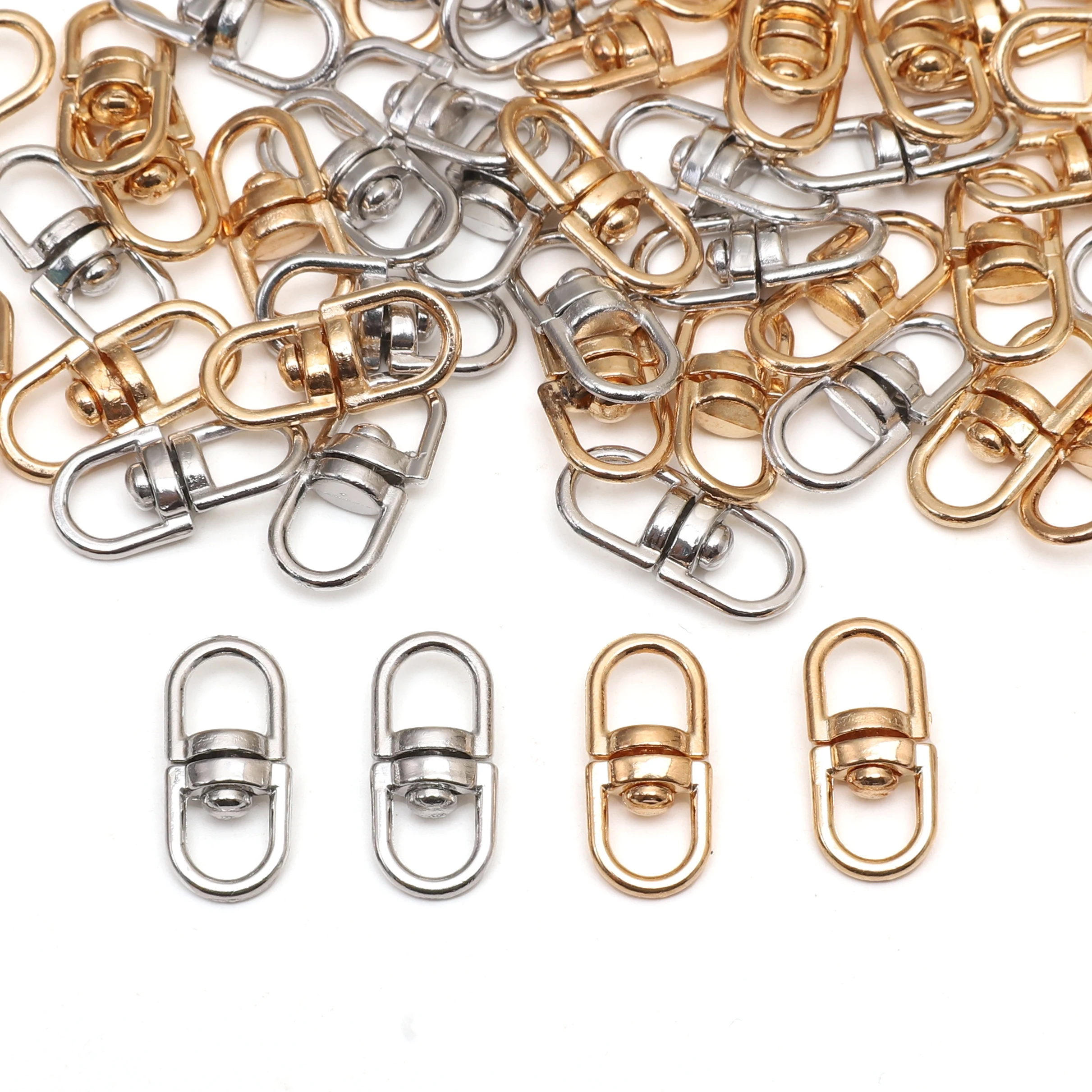 10 Stück Zinklegierung Schlüsselanhänger Drehbare Hundeschnalle Drehschnalle Schlüsselanhänger DIY Schlüsselanhänger Anhänger Anschlüsse Zubehör – Detail 7