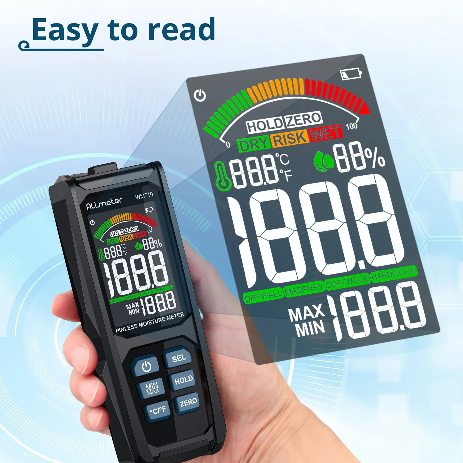 ALLmeter  Ʈ ɸ  跮, м , ÷ LCD ˶ , Ȧ ,  跮, 20-40mm