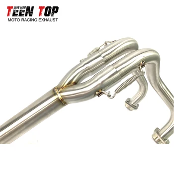 Exhaust Header Stainless Steel Front Connect Pipe Slip On Motorcycle Exhaust Muffler 51mm Silencer Moto For Yamaha R3 MT03 R25