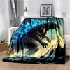 Decorative Monster King G-Godzilla Flannel Printed Blanket Giant Beast MUTO Gift Sofa Throw Blanket Soft and Cozy 1