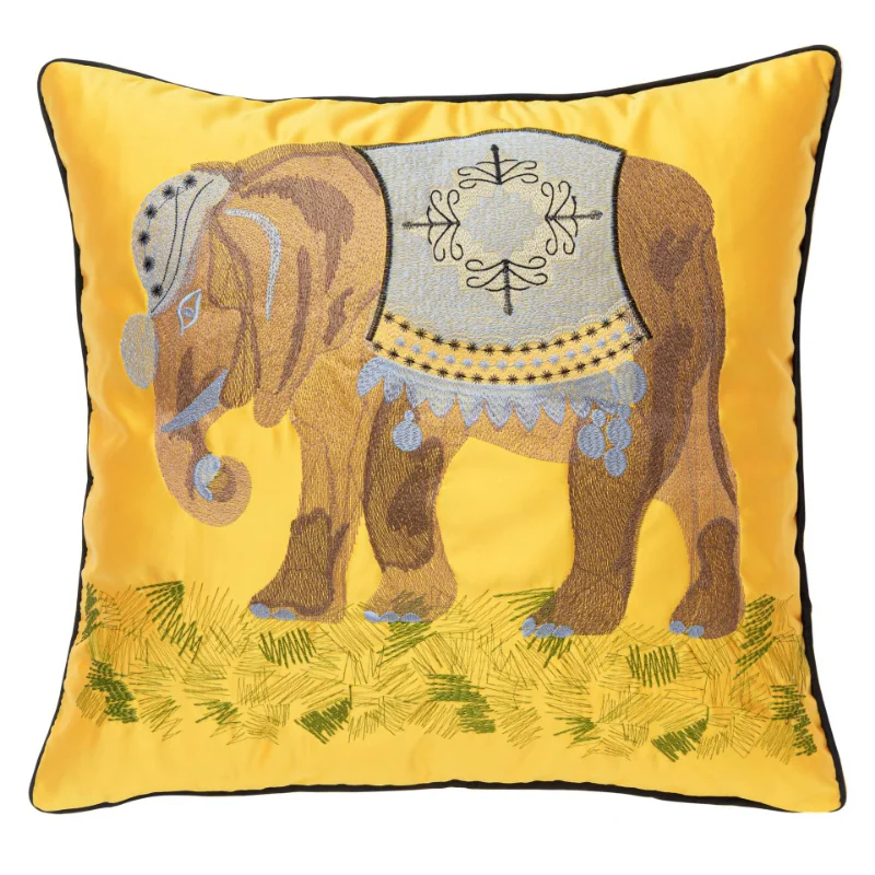 

Elephant Embroidery Pillow Covers Decorative Sofa Cushion Covers Livingroom Couch Throw Pillows Pillows Decor Home