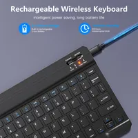 Bluetooth Wireless Keyboard Mouse For IOS Android Windows Tablet For iPad Air Mini Pro Spanish Korean Portugal Russian Keyboard 5