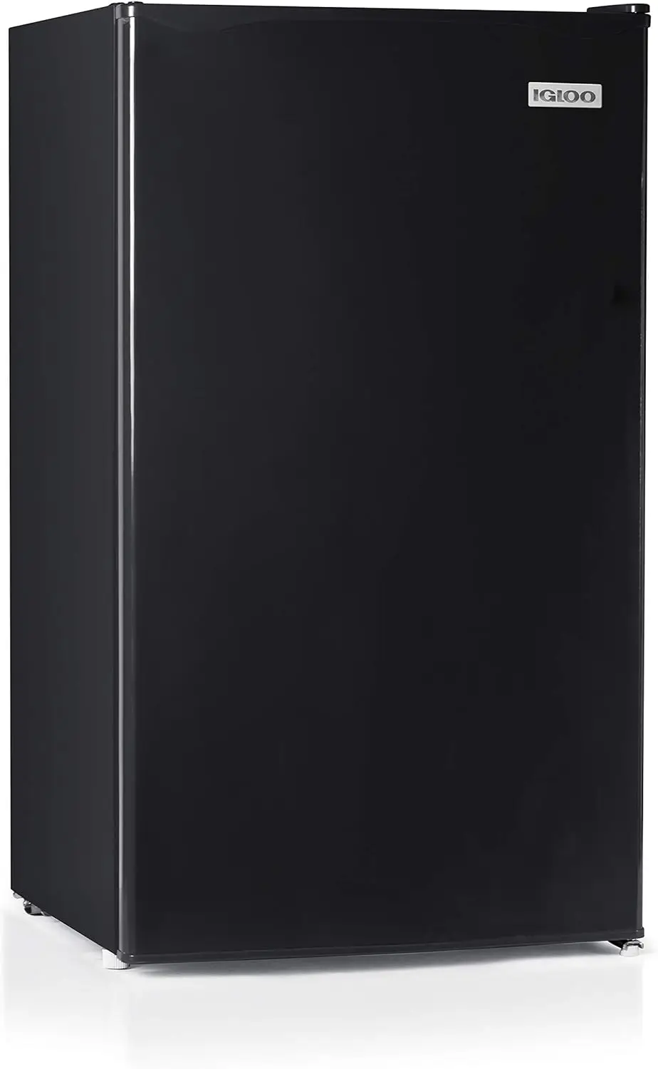 

Igloo 3.2 Cu.Ft. Single Door Compact Refrigerator with Freezer - Slide Out Glass Shelf, Perfect for Homes, Offices, Dorms -Black