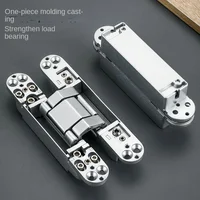 2 ชิ้น/ล็อต 40/80Kg บานพับประตูบานพับอุปกรณ์เฟอร์นิเจอร์ซ่อนไม้ประตูพับประตูปรับซ่อนรูปแบบแบริ่งความจุ 3