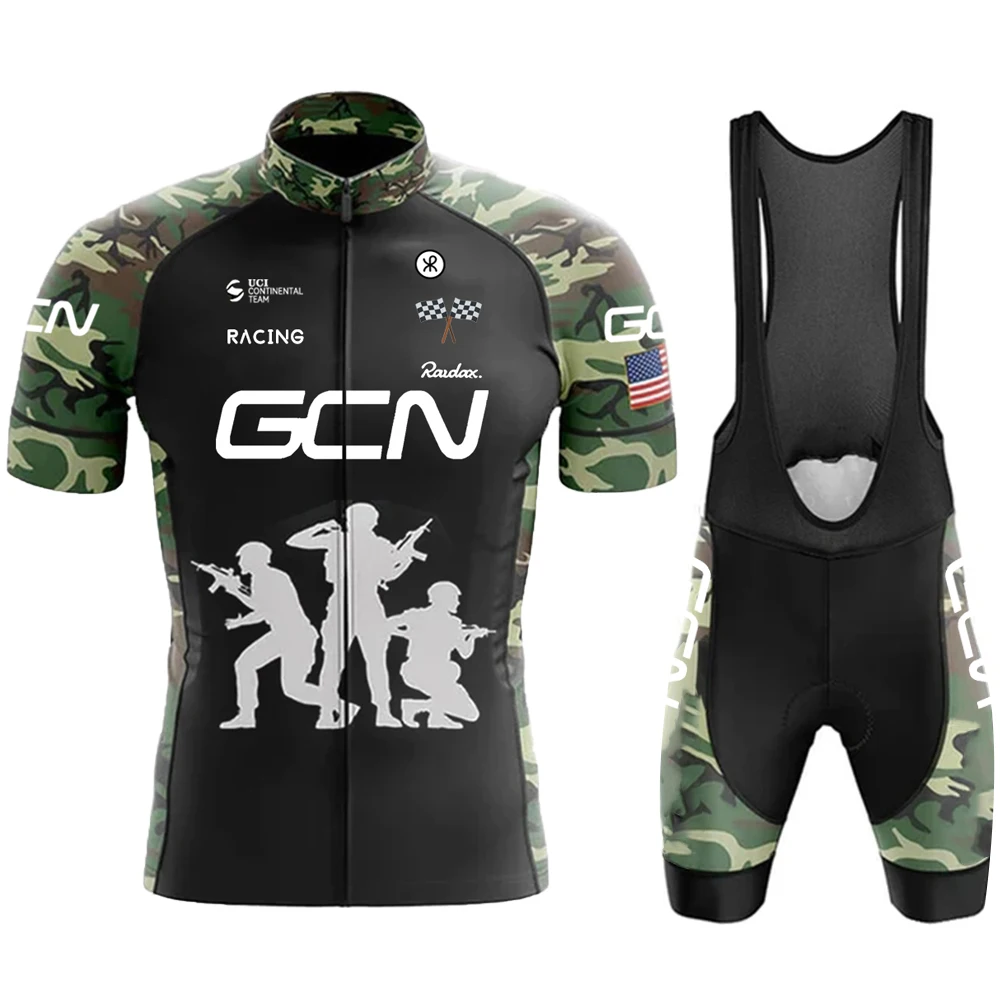 Maillot Cyclisme Homme - Manches Courtes - Pochettes Au Dos - Fermeture éclair - Multicolore