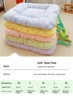 Chic Winter Pet Sleep Pad Dog & Cat Mats  Colorful with Bow Print Soft Cushion, Cute Kitty Nest Non-Slip Washable Cat Mat 6
