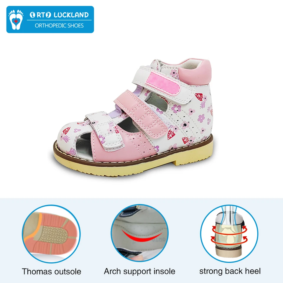 Ortoluckland Children Orthopedic Sandals For Kids Flatfeet