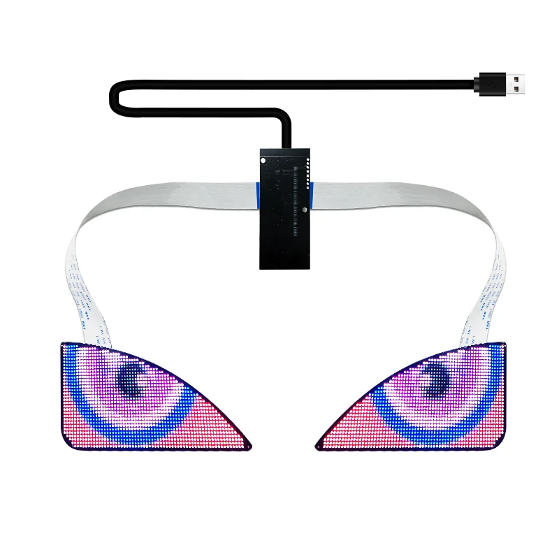 스마트 앱 프로그래밍 가능 LED 눈 디스플레이 스크린 패널, RGB 컬러 눈 애니메이션 디스플레이, PCB 보드, 가방용 자동차 LED 배낭 광고판
