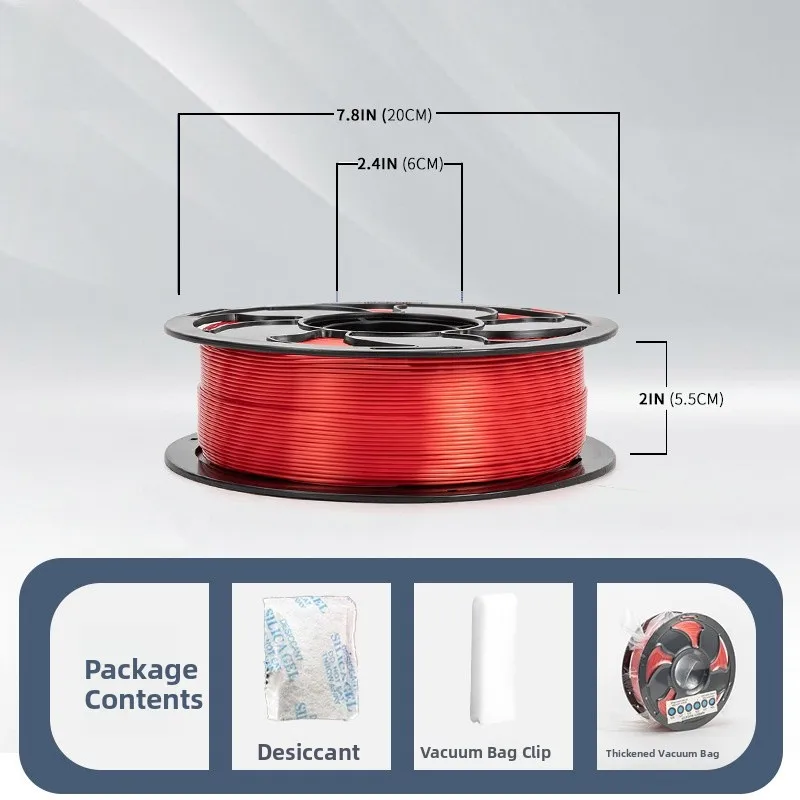 토손 3D 프린팅 재료 PLA 실크 브론즈 실크 3D 프린터 호환 고품질 PLA 필라멘트 원형 단면