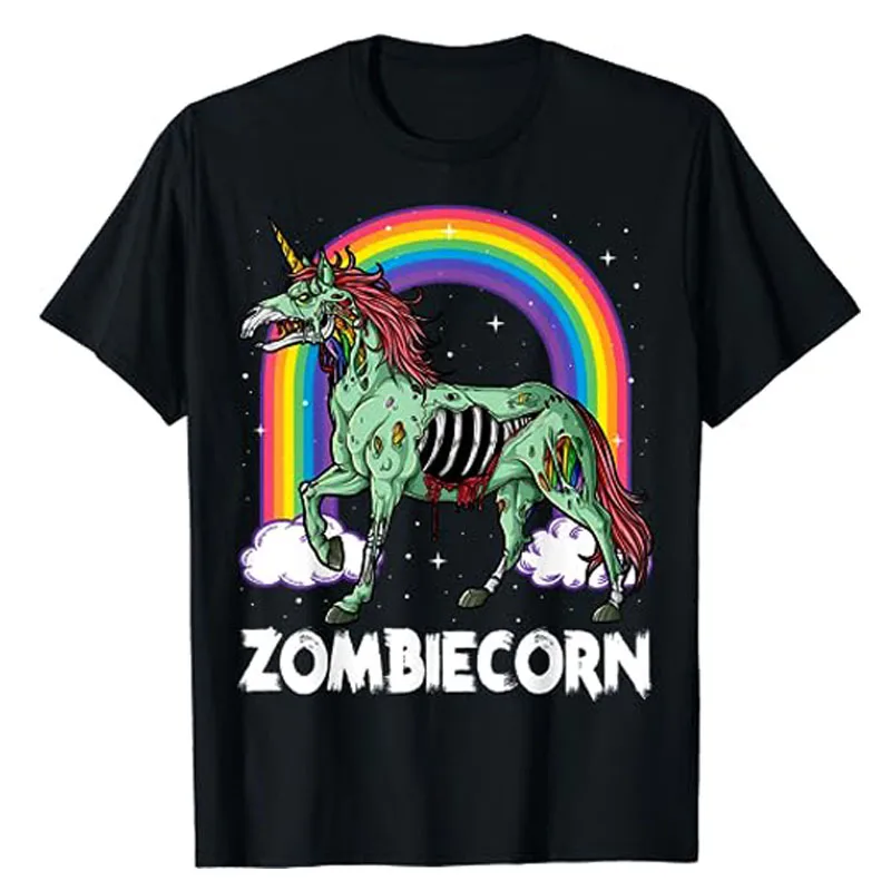 

Zombiecorn Zombie Unicorn Halloween Costume Women Girls Rainbow T-Shirt Gifts Mythical Magical Fantasy Creatures Graphic Tee Top