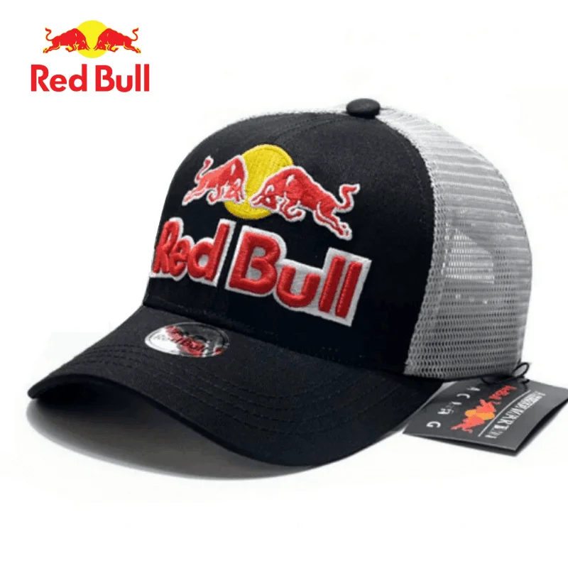 High quality Red Bull baseball cap, men's and women's cycling cap, mesh cap, fashionable embroidery, casual sports duckbill cap 6