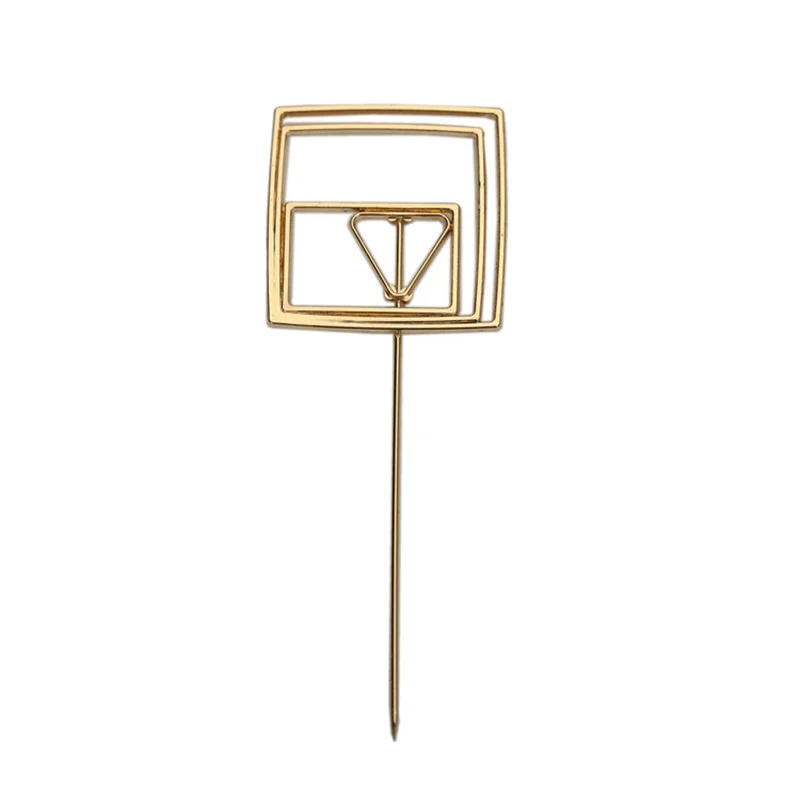 

12 Retro Fashion Men's Suit Decoration Metal Word Pin Brooch Men'S Suit Pin Electroplating Alloy Women's Shawl Jewelry