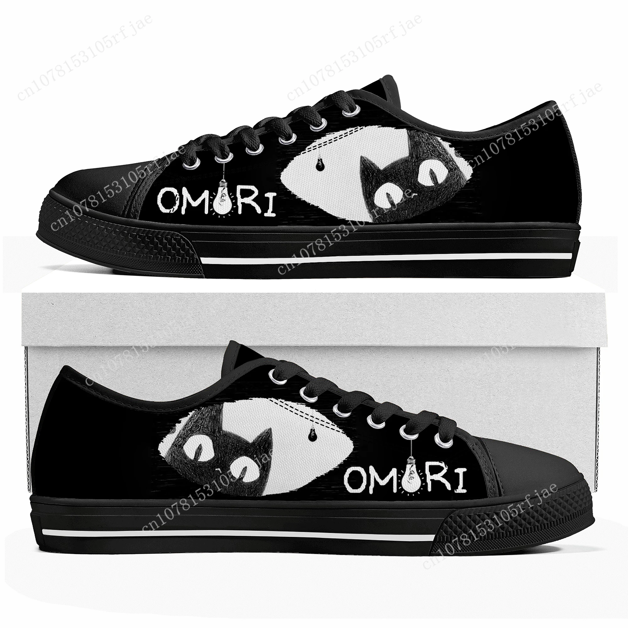 Omori Custom Low Top Sneakers Cartoon Game Womens Mens Teenager Fashion High Quality Shoes Casual Tailor Made Canvas Sneaker