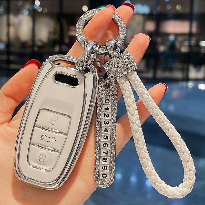 Tpu Car Key Case Cover for Audi A1 A3 A6 A6L Q2 Q3 Q7 TTS R8