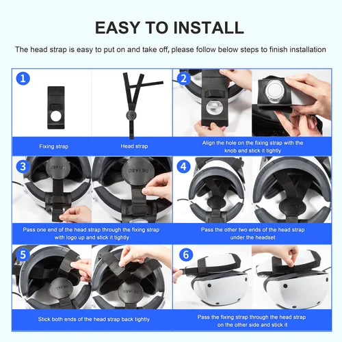 PS VR2 VR 안경용 헤드 스트랩, 감압 무게 감소, 조정 가능한 편안한 머리띠 브래킷, 고정 PSVR2 액세서리 6