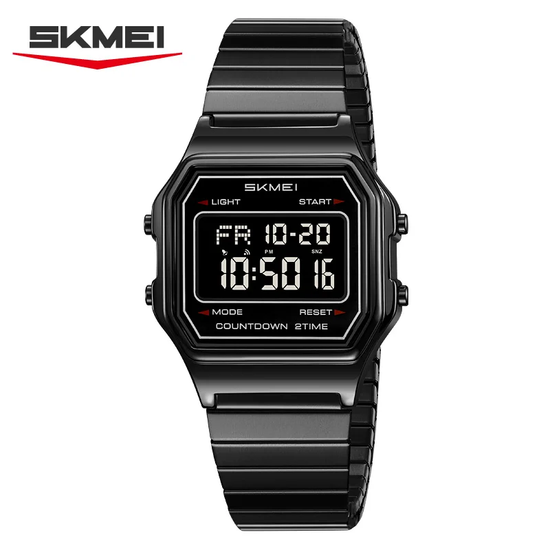 ตัวเลือกสินค้า นาฬิกาข้อมือสแตนเลส SKMEI 2465 จอ LED กันน้ำ สำหรับผู้ชาย