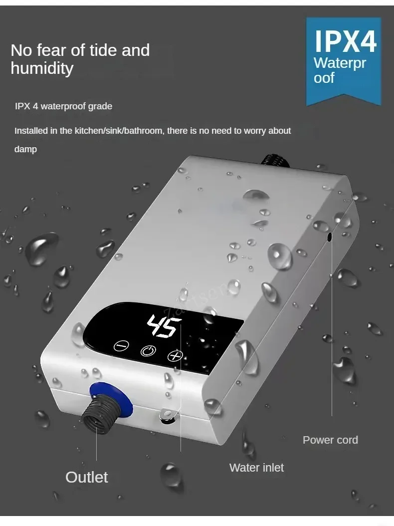 Description Picture 6 of itemInstant Water Heater 220V5500W Portable Electric Heaters for Bathroom Hot Water Shower and Home Kitchen Heating