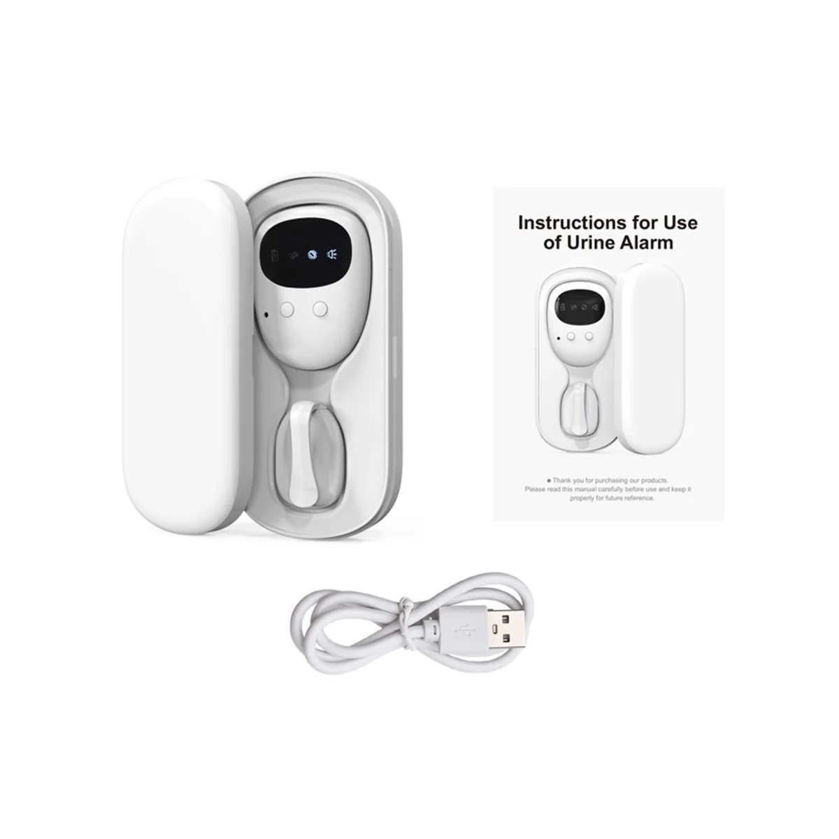 

Wireless Bedwetting Alarm Pee Alarm with Receiver Clip-On Transmitter Bedwetting Reminder Device for Kids Potty