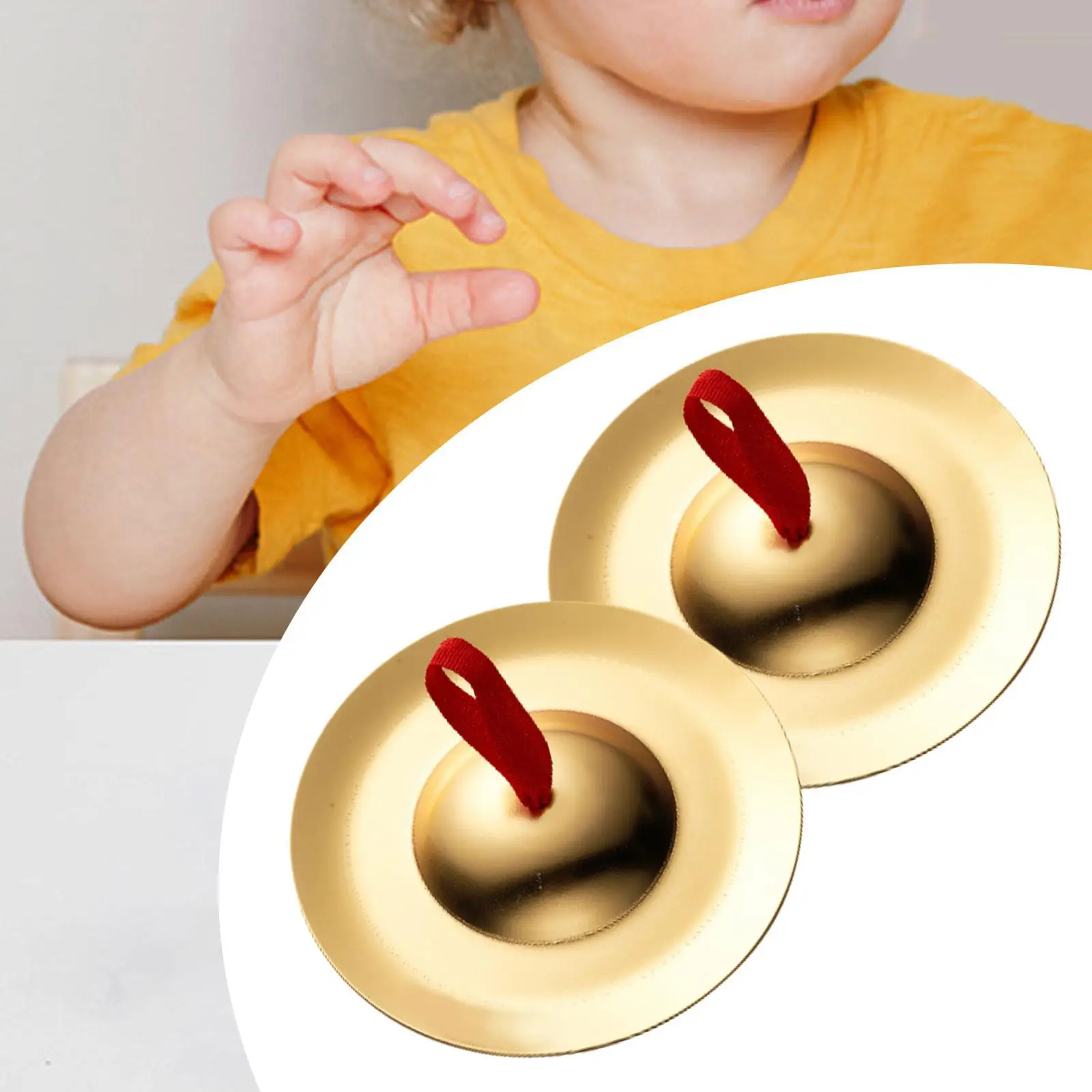 Finger Cymbals Mini Hand Percussion Finger Cymbals Copper Hand for Children Gifts