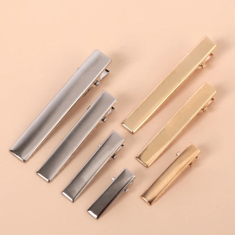 50Pcs Metal Alligator Hair Clips Duckbill Blank Setting Base DIY Women Hairpins Barrette Ornament Hair Styling Tool Accessories