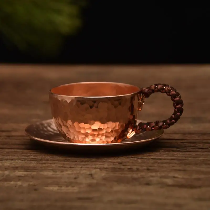 400ML Pure handmade small copper pot, pure copper tea pot, lifting beam, coffee pot, boiling water, copper pot skill - Image 6
