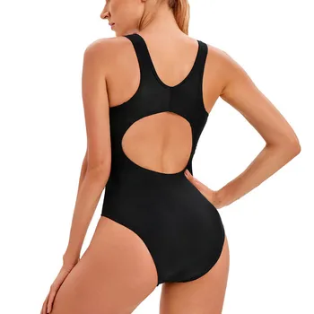 Riseado Colorblock One Piece Swimsuit Women Racerback Swimwear 2023 New Sports Swimming Suit For Women