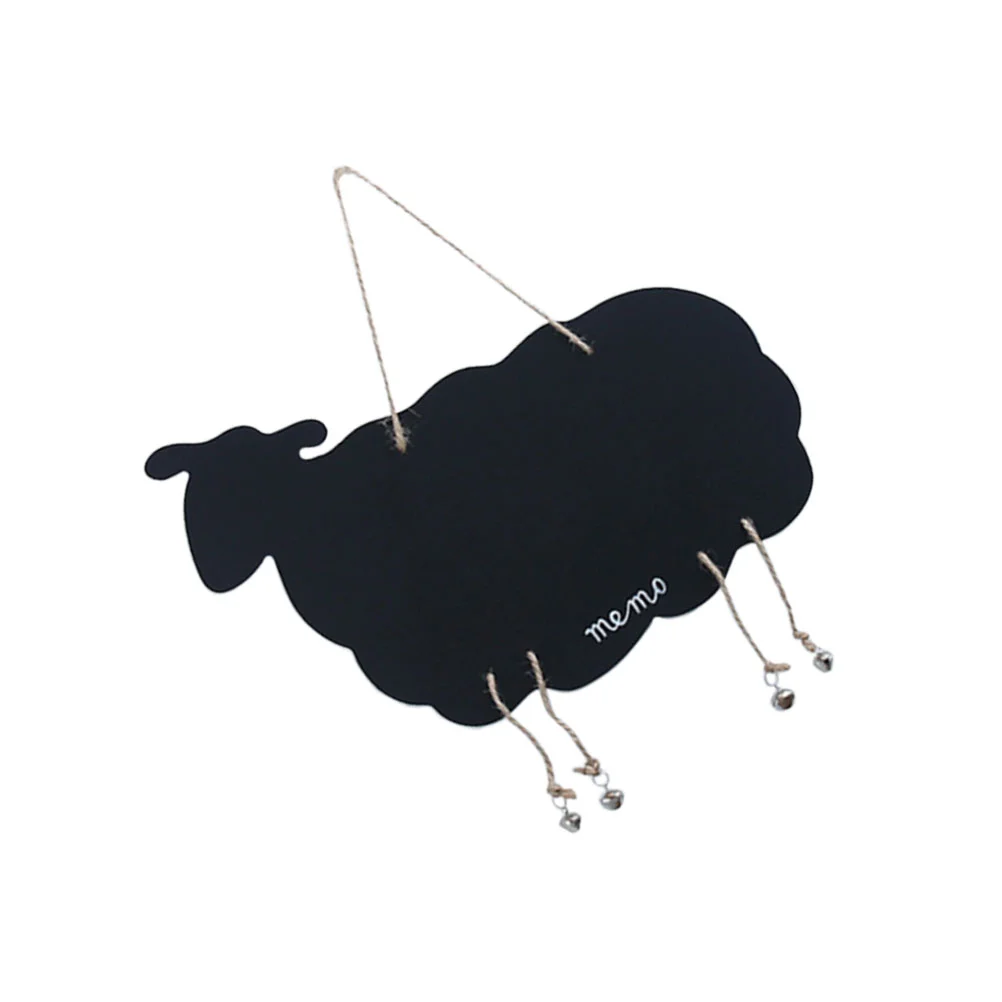 

Wooden Message Blackboard Double-Sided Board Retro Decors Home Hanging Board Ornament (Sheep)